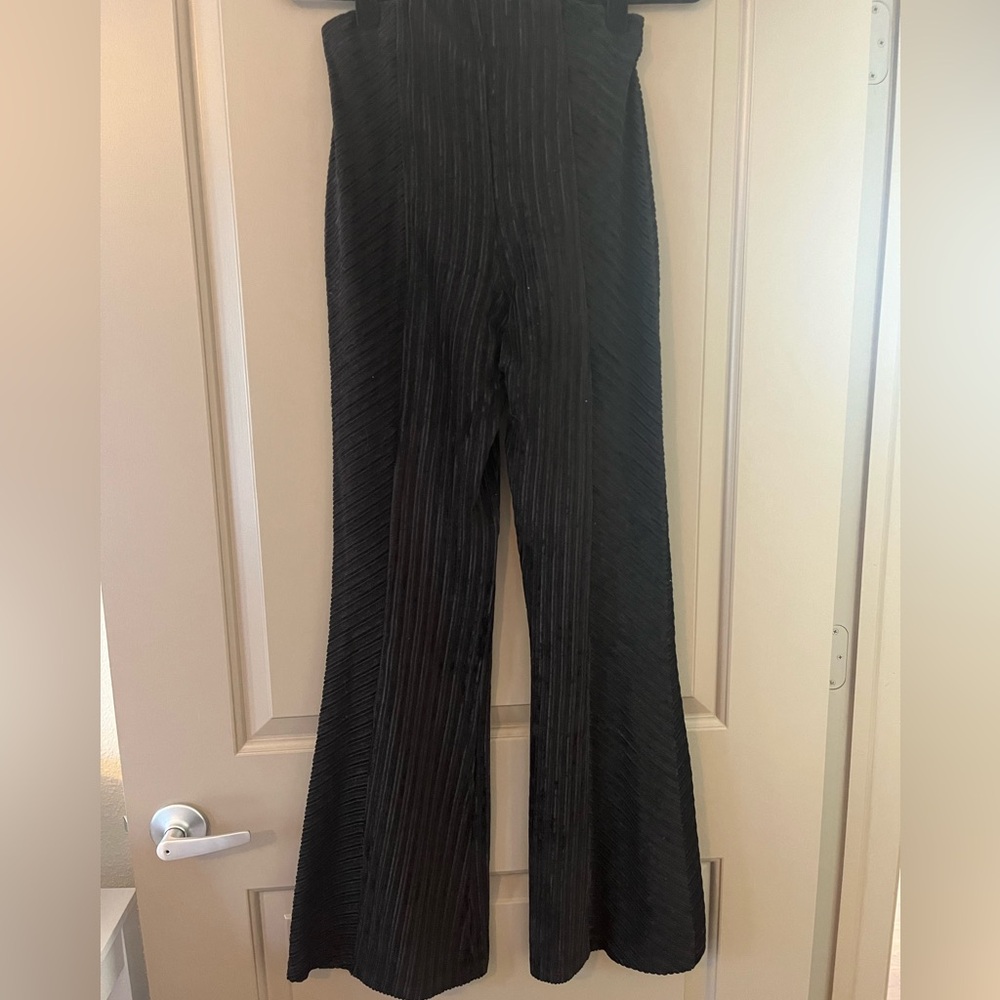 Free People High Waisted Velvet Wide Leg Pants - Picture 4 of 7